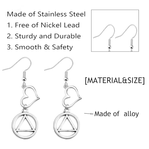 AA Earrings Alcoholics Anonymous Gifts AA Sober Gifts Recovery Sobriety Jewelry AA Sponsor Gifts4