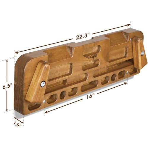 Image of Yes4All Rock Climbing Hangboard for Strengthening Fingers, Hands, and Wrists