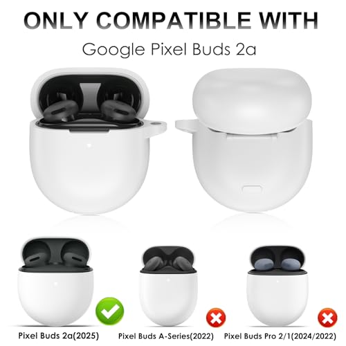 Coque Google Pixel Buds 2a antichoc évite rayures et saleté étui blanc - 2