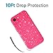 oakxco for iPhone 16e Case Glitter, Cute Girly Bling Sparkly Phone Case for Women Girls, Aesthetic Bright Color Shiny Sparkle Soft Silicone Glittery TPU Bumper with Camera Cover, Neon Hot Pink