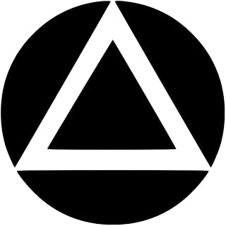 Alcoholics Anonymous AA Symbol Design #4 Vinyl Decal Sticker Car Window Wall Laptop Stay Sober Stop Drinking Unity Service Recovery (3" x 3", Black Glossy)