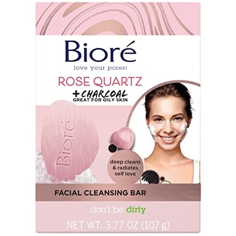 Bioré Rose Quartz + Charcoal Facial Cleansing Bar Cover