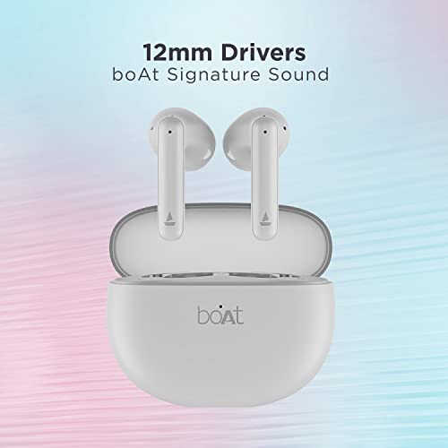 Image of boAt Airdopes 141 Pro True Wireless in Ear Earbuds with 45H Playtime, Quad Mics Enx Tech, 12mm Drivers, ASAP Charge, Beast Mode for Gaming & BT v5.3(Siberian White)