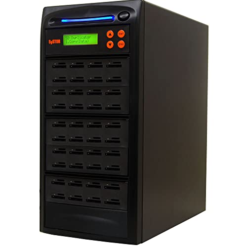 Systor 1:39 SD/microSD Card Duplicator - 2GB/Min - Standalone Multiple Flash Memory Copier & Eraser/Sanitizer, Speeds Up to 33MB/Sec (SYS-SD-39)