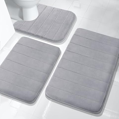 Yimobra Memory Foam Bath Mat Set Cover
