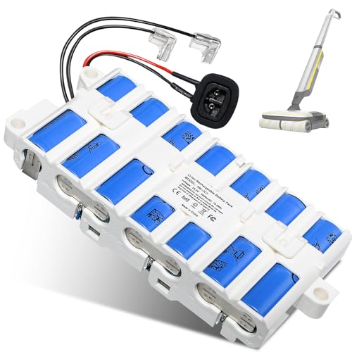 3000mAh y 25.2V Batería para Aspirador Serie Karcher FC7 Compatible Siguientes Baterías para Aspiradores Karcher: 9.013.772.0, EO2321-00091774.