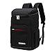 Mochila Nevera, 30L Reutilizable Grande de Mochila de Picnic, Mochila de Refrigeración Impermeable Bolsa Térmica Multiusos Portatil para Camping/Playa/BBQ/Pesca (Negro)