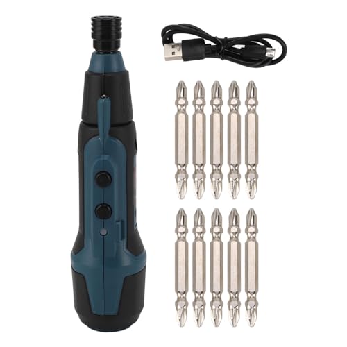 Destornillador Eléctrico 3.6V, Batería de Litio 900mAh, Luz LED Incorporada, Portátil y Compacto - Alta Velocidad 200r / min, Juego de Puntas, Ideal para Reparaciones y Uso Diari