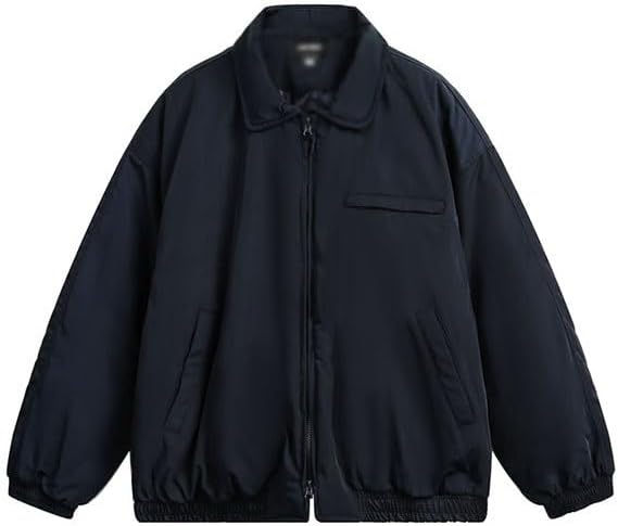 Retro Lapel Winter Cotton Padded Jacket for Both Men Women