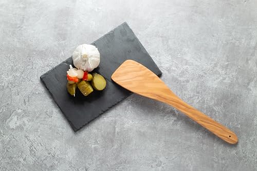 Fackelmann OLIVE Pfannenwender 30 cm – Eleganter Holzwender aus Olivenholz mit Einzigartiger Maserung, Spülmaschinenfest, Braun 2