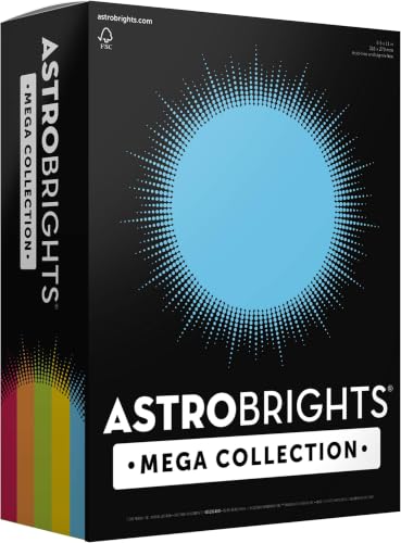 Image of Astrobrights Mega Collection, Colored Paper, inchClassic inch 5-Color Assortment, 625 Sheets, 24 lb /89 gsm, 8.5 inch x 11 inch - MORE SHEETS! (91623) (Pack of 6)