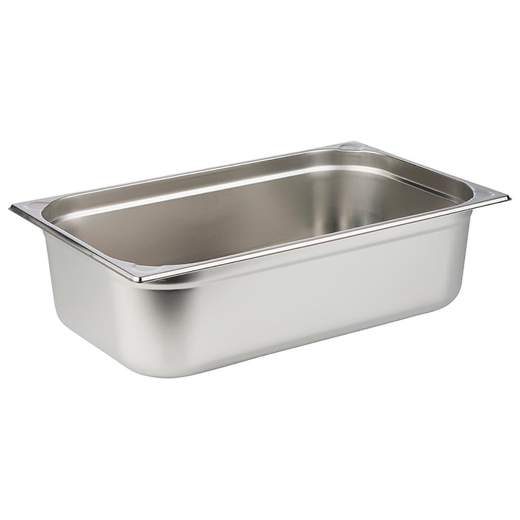 APS 81106 GN-Behälter 1/1, Gastronormbehälter Edelstahl rostfrei/Abmessungen 32,5 x 53 cm/Tiefe 150 mm/Volumen 20 Liter