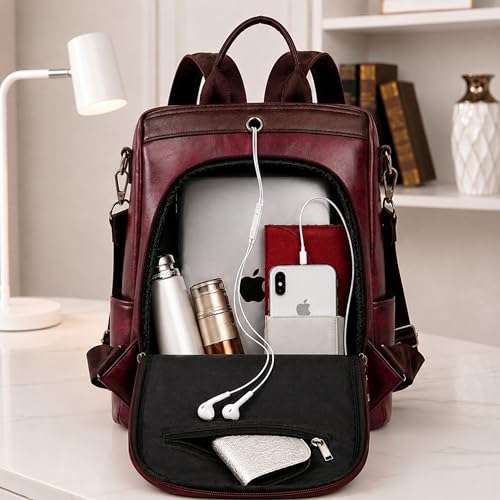 Image of VISMIINTREND Backpack Bags for Women | Rakhi Gift for Sister | Vegan Leather Laptop Bag for Women Office, Backpack for College, Daily Travel Bagpack - Rakshabandhan Gift For Sister