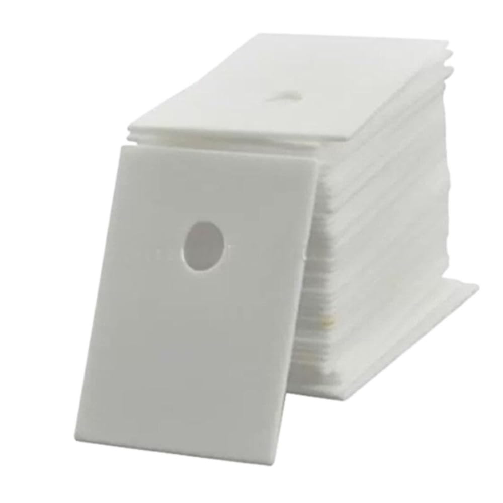Fogli di ceramica di allumina for produzione di precisione, fogli di ceramica di nitruro di alluminio ultrasottile perforati 50 pezzi(20X25X0.6mm)