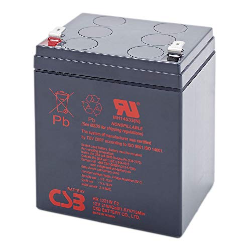 HR1221 W acido piombo VRLA 12 V batteria ricaricabile - Batterie ricaricabili VRLA 12 V 21 Wh 4380 H nero ISO 9001 ISO 14001