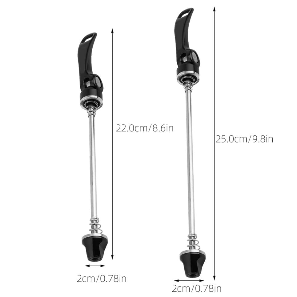 Skewers rápidos de para bicicleta de montaña negro kit de 1 par 2