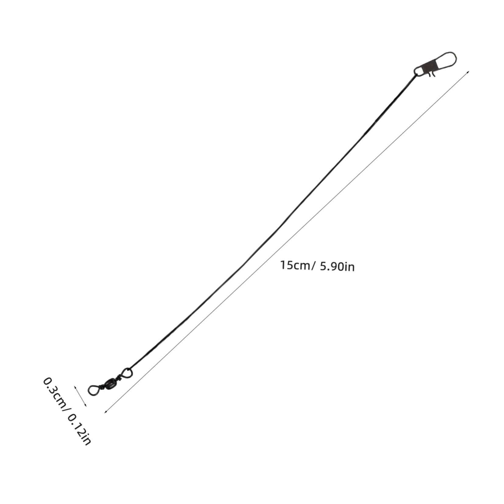 BESPORTBLE High Strength Fishing Line 50pcs Leaders Wire Abrasion-Resistant Fishing Wire Leaders with Swivel Snap for Freshwater/Saltwater