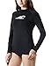 Tesla TM-FSR24-BLK_Large Women's UPF 50+ Regular-Fit Long Sleeve Athletic Rashguard FSR24