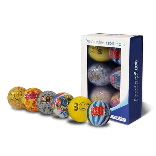 Longridge witzige Golfbälle Sport, 6er Pack 6 Longridge Jahrzehnte Golf Bälle (6 Stück), gemischt