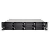 QNAP TS-1263XU-RP-4G-US 2U 12-Bay AMD 64bit x86-based NAS and iSCSI/IP-SAN, Quad Core 2.0GHz, 4GB RAM, 4 x 1GbE, 1 x 10GbE (10GBASE-T), Redundant PSU