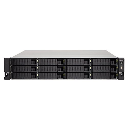 QNAP TS-1263XU-RP-4G-US 2U 12-Bay AMD 64bit x86-based NAS and iSCSI/IP-SAN, Quad Core 2.0GHz, 4GB RAM, 4 x 1GbE, 1 x 10GbE (10GBASE-T), Redundant PSU