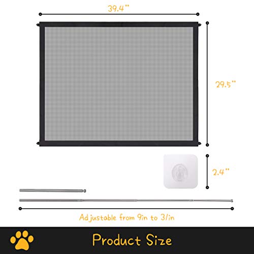 BINGPET Safety Magic Dog Gate - Pet Guard Gate, Durable Portable Mesh Gate Install Anywhere, Indoor Pet Barrier for Doorway, Stairs, Gates for Kids and Pets - 39.4in x 29.5in - Thumbnail 5