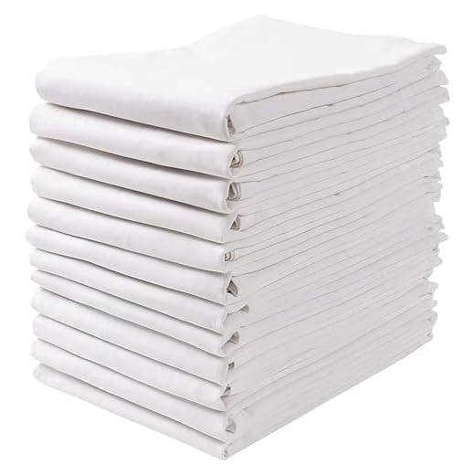 [18 Pack] Flour Sack Kitchen Dish Towels - Lint Free Soft 100% Ring Spun Cotton - Large 28x28 - White