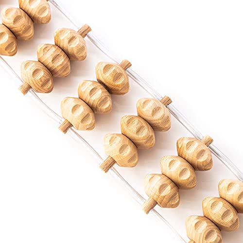 Tuuli Accessories Massage Massagegerät Rücken Massageroller Rückenmassagegerät mit Grif Roller aus Holz 120 cm… - Image 4