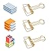 32mm Gold Metal Clips, Hollow Tail Paper Clamps for Office School Home Use, 50Pcs Office Supplies