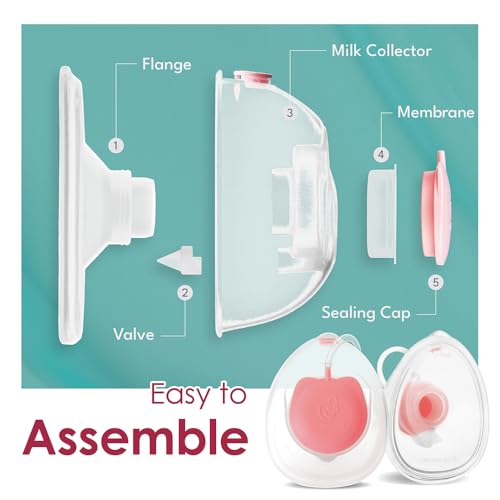 Image of Nenesupply Handsfree Wearable Breastmilk Collection Cups Compatible with Elvie Stride Stride 2 Breast Pumps. 24mm Silicone Flanges Pump Parts Accessories 19mm 21mm Inserts