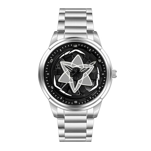 Image of Branded Men's Sport Quartz Watch Ninja Wheel Dial 360 Rotating Casual Fashion Stainless Steel Alloy Mens & Boy's Luxury Metal Gift Creative Watch