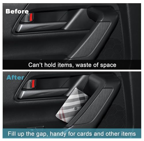 Image of CDEFG 4Pcs for 2025 2026 Mazda CX-50 Center Console Door Handle Pockets | Trash Can Storage Box for 2023 2024 2025 2026 Mazda CX50 Accessories 4-Doors Trash Bin Storage Case TPE Material