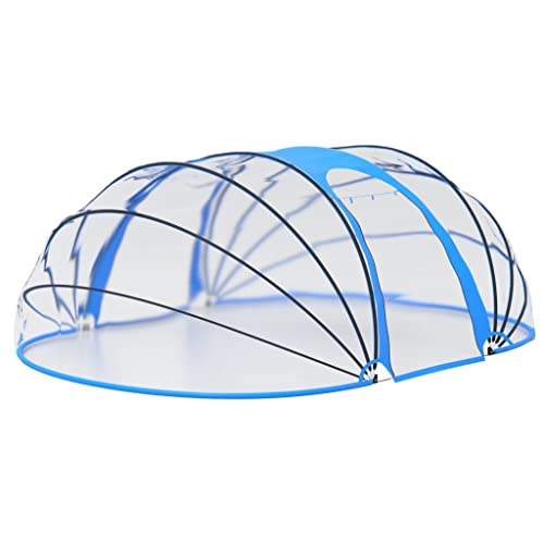 vidaXL Cupola ovale per piscina, 530 x 410 x 205 cm, protezione UV, riscaldamento rapido, struttura in fibra di vetro resistente, ideale per piscine da incasso o fuori terra