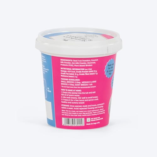 Image of HUFT Prebiotic Natural Ice Cream Mix Dog Treats Combo Pack - Strawberry & Blueberry, Watermelon & Peanut Butter Banana | 40 gm Each (Pack of 3) | Easy-to-Make Frozen Treats for Dogs