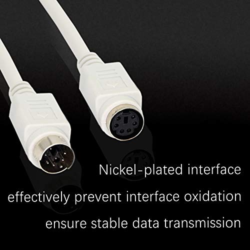 Image of 8.5 Feet PS /2 Mouse and Keyboard Extension Cable, 28AWG PS /2 6-Pin Male to Female Extension Cable YOUCHENG for PS /2 Round Mouse, Keyboard Extension