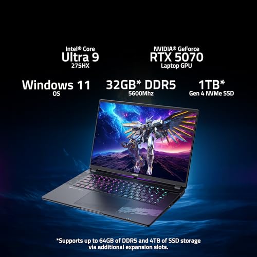 Image of GIGABYTE - AORUS Elite 16 Gaming Laptop - 165Hz 2560x1600 WQXGA - NVIDIA GeForce RTX 5070 - Intel Core Ultra 9 275HX - 1TB SSD with 32GB DDR5 RAM - Windows 11 Home AD (AORUS Elite 16 BWHC3USC64SH)