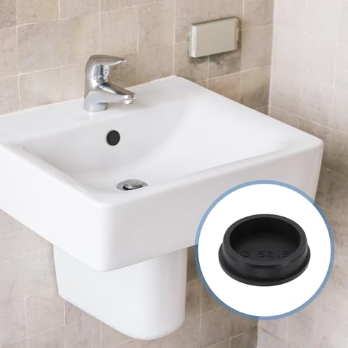 Image of uxcell 2Pcs Silicone Hole Plug, Waterproof Round Rubber Stoppers Bottle Seal Plugs Tube Pipe End Caps for 51mm /2.01 inch Hole for Bathtub Bottle, Black