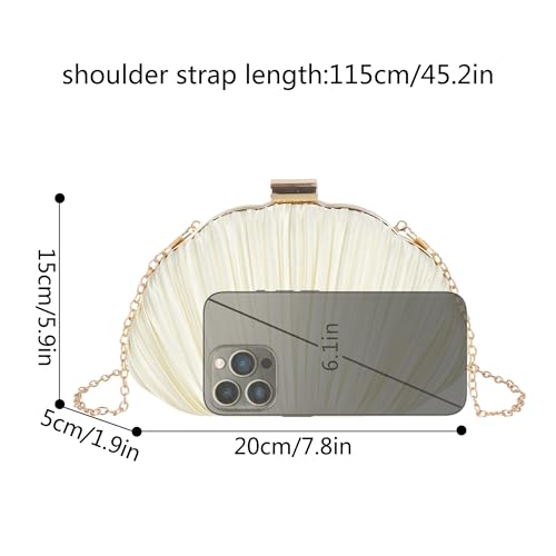Image of Women Seashell Evening Bag Purse Mermaid Chain Strap Clutch Handbag Shoulder Bag | Seashell