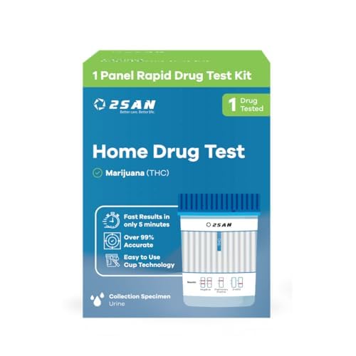 2San THC Urine Drug Test – Sensitive at-Home Marijuana Screening Kit – Detects THC at 15 ng mL – Fast 5-Min Results – Easy & Reliable Cannabis Test Strip (1 Pack, 1 Test)