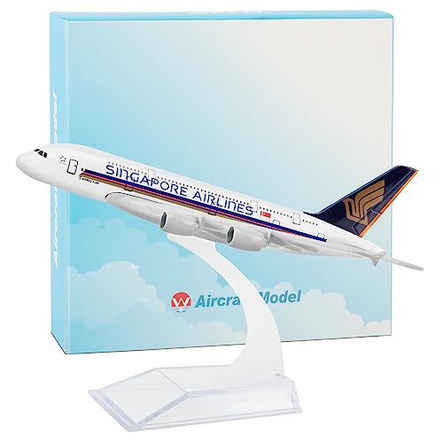 Busyflies Model Airplane 1:400 Diecast Airplanes Model Aircraft Metal Singapore 380 Plane Alloy Mode