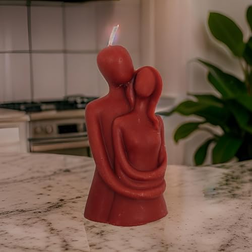 Image of Ein Sof Valentine Day Special Love Couple Candle - Scented Raspberry Valentine's Day Decoration Items, Romantic Gift for Girlfriend Husband Wife Boyfriend, 10-12 Hour Long Burning Candles