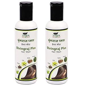 Tansukh Bhringraj Plus Hair Ayurvedic herbal Shampoo | Bringha, Anti Fall Shampoos and Hair Cleanser Shampoo | Pack of 2 | Total Quantity - 200ml X 2 = 400ml