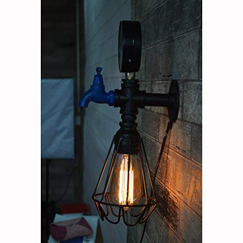 Aplique de pared industrial de tuberías y estilo continental para hogar y café bar 5