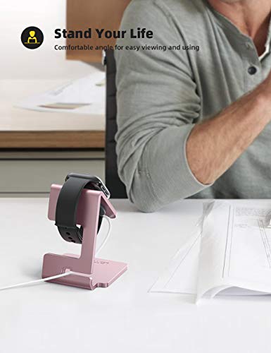 Lamicall Stojak do zegarka Apple Watch - stojak na biurko iWatch, stacja dokująca do ładowania zaprojektowana dla Apple Watch serii 9, 8, SE, Ultra2, Ultra, 7/6/5/4/3/2/1, iWatch 49 mm/44 mm/42 mm/40