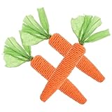 HAPINARY 3er Packung Kaninchen Kauspielzeug Karotte Form Hamster Spielzeug Kleintier Beschäftigungsspielzeug Zahnpflege Maulreinigungstressabbau Toy Für Hasen Meerschweinchen Ratten