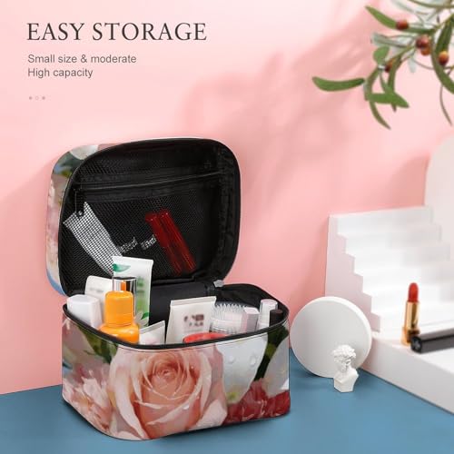 Bolsa de maquillaje impermeable con cremallera para evitar derrames 6