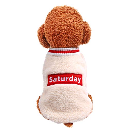 Pet Dog Clothes Knitwear Dog Sweater Soft Thickening Warm Pup Dogs Shirt Winter Puppy Sweater for Dogs (XL, Beige)