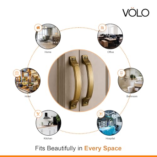 Image of VOLO Antique Finish Door and Window Handle for Home, Kitchen, and Office Doors - Cabinet and Window Handle (Model: R-137) (Pack of 2, 96MM (4 Inch))