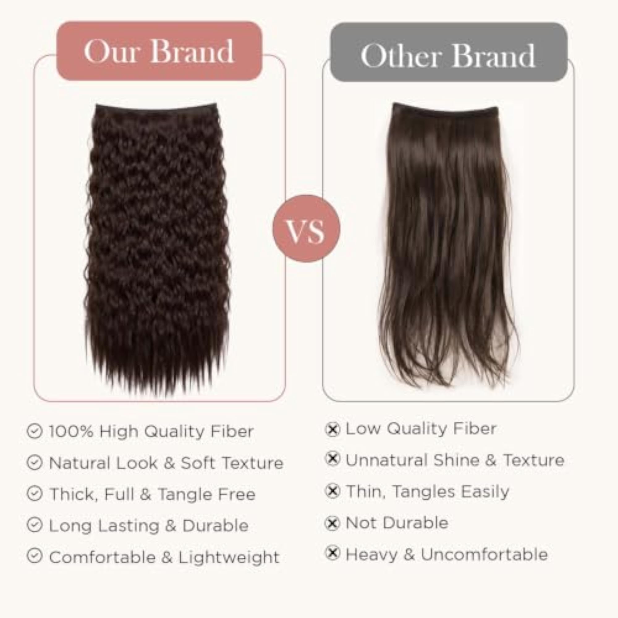 5 Clip Super Long Kinky Curly Hair Extension for Women