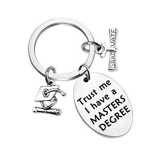 SEIRAA Trust me I have a Degree Keychain Graduation Jewelry Masters Degree Gift College Grad Gift